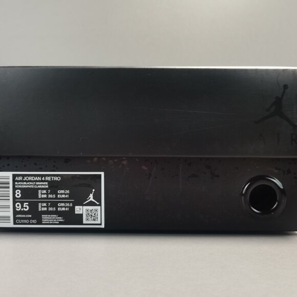 Nike Air Jordan Retro 4 Black Cat Light Graphite - Picture 9 of 9